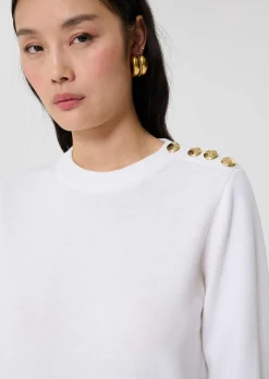 Pull Prunette écru en laine