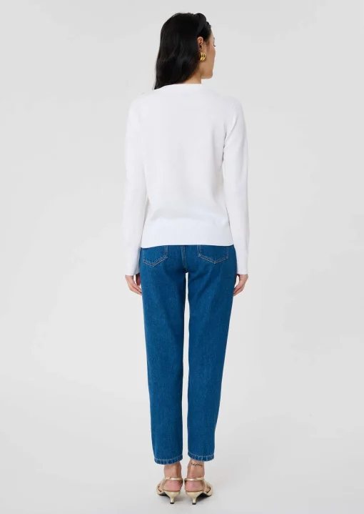Pull Prunette écru en laine