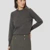 Pull Prunette gris en laine