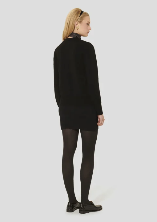 Pull Prunette noir en laine