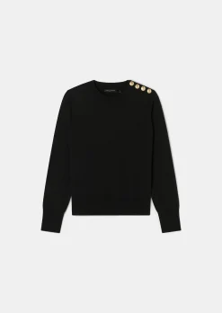 Pull Prunette noir en laine