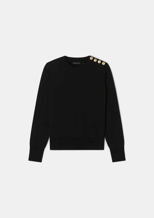 Pull Prunette noir en laine