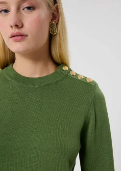 Pull Prunette vert en laine