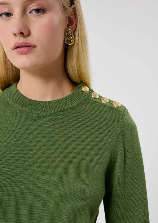 Pull Prunette vert en laine