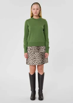 Pull Prunette vert en laine