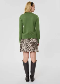 Pull Prunette vert en laine