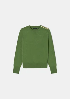Pull Prunette vert en laine