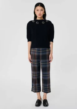 Pull Psyche bleu nuit en laine merinos