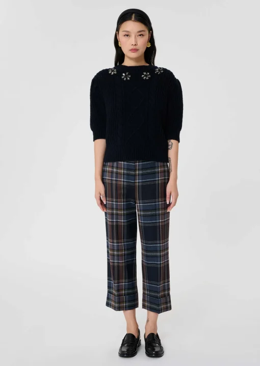 Pull Psyche bleu nuit en laine merinos