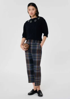Pull Psyche bleu nuit en laine merinos