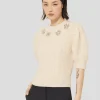 Pull Psyche écru en laine merinos