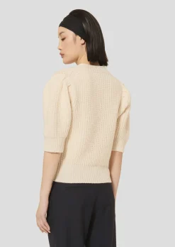 Pull Psyche écru en laine merinos