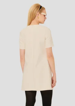 Robe Renata écrue en toile double