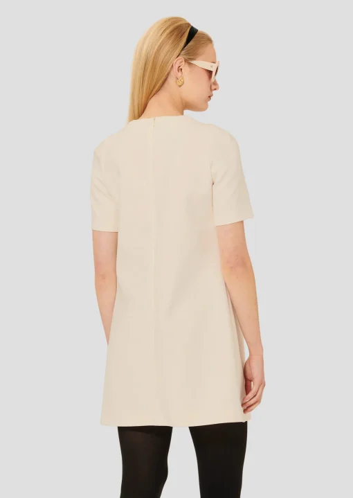 Robe Renata écrue en toile double