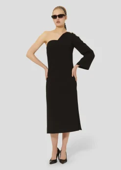 Robe Renée noire en crêpe