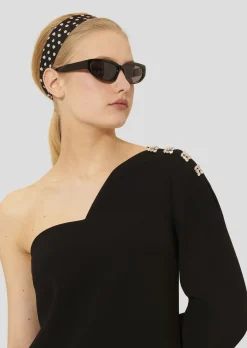Robe Renée noire en crêpe