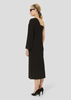Robe Renée noire en crêpe