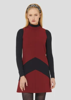 Robe Respect bordeaux en toile double