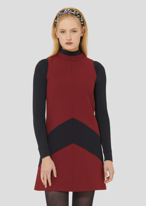 Robe Respect bordeaux en toile double