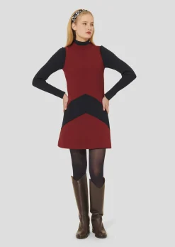 Robe Respect bordeaux en toile double