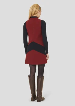 Robe Respect bordeaux en toile double
