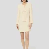 Robe Rhonda écrue en crêpe