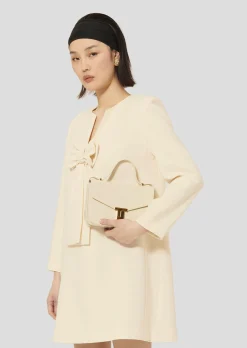 Robe Rhonda écrue en crêpe
