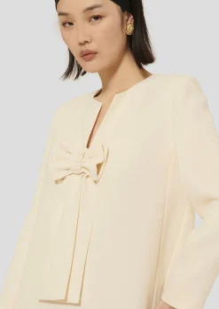 Robe Rhonda écrue en crêpe