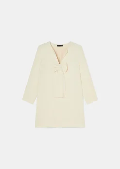 Robe Rhonda écrue en crêpe