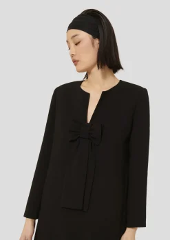 Robe Rhonda noire en crêpe