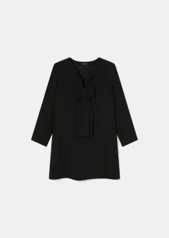 Robe Rhonda noire en crêpe