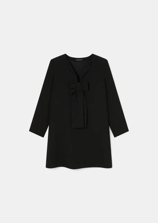 Robe Rhonda noire en crêpe