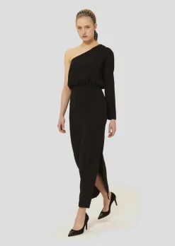 Robe Richie noire en crêpe