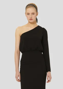 Robe Richie noire en crêpe