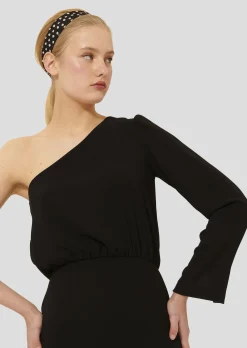 Robe Richie noire en crêpe