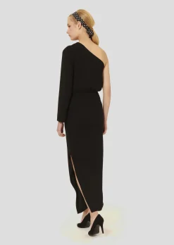 Robe Richie noire en crêpe