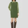 Robe Rinaldie verte en crêpe