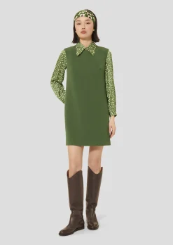 Robe Rinaldie verte en crêpe