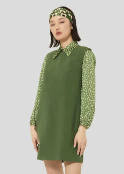 Robe Rinaldie verte en crêpe