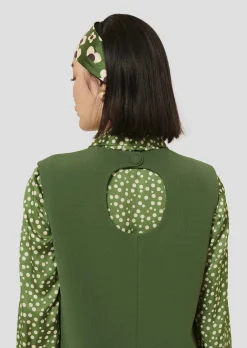 Robe Rinaldie verte en crêpe