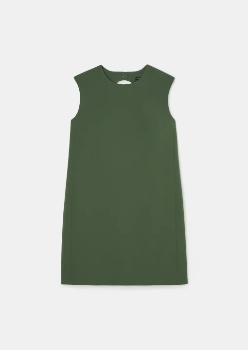 Robe Rinaldie verte en crêpe