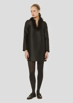 Robe Rita noire en satin