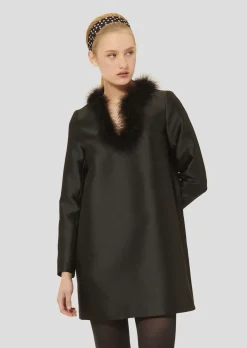 Robe Rita noire en satin