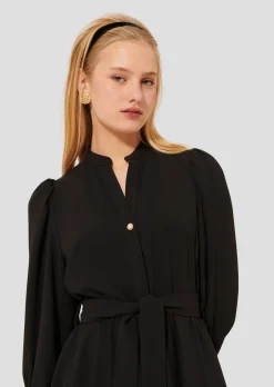 Robe Rivoltina noire en crêpe