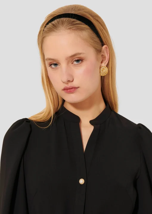 Robe Rivoltina noire en crêpe