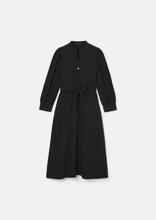 Robe Rivoltina noire en crêpe