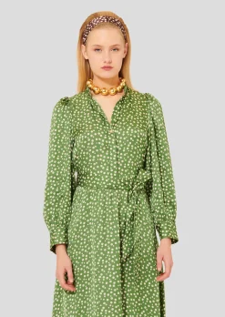 Robe Rivoltina verte à pois
