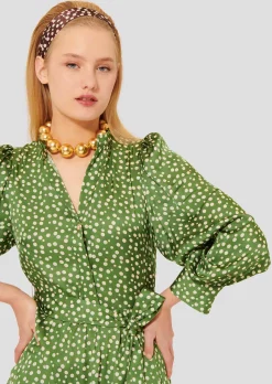 Robe Rivoltina verte à pois