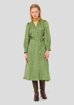 Robe Rivoltina verte à pois