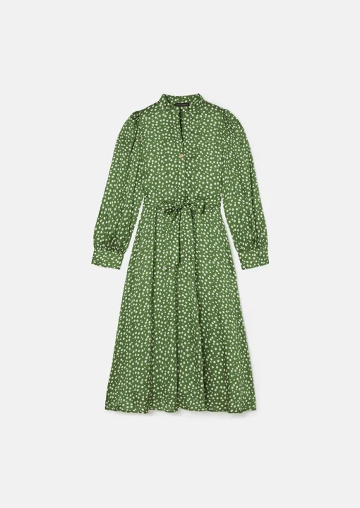 Robe Rivoltina verte à pois